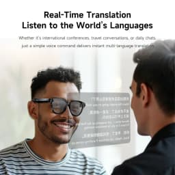 Lenovo AI Smart Glasses HD Camera LED Light Translation Dialogue 290mAh Battery Meeting Video Record Outdoor Sports Sunglasses