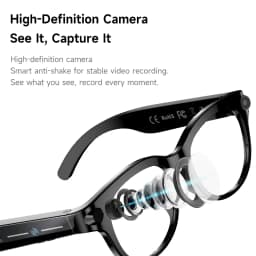 Lenovo AI Smart Glasses HD Camera LED Light Translation Dialogue 290mAh Battery Meeting Video Record Outdoor Sports Sunglasses