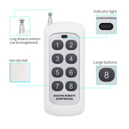 QIACHIP 433MHz Wireless RF Remote Control DC3.6V-24V Mirco Switch Receiver Module DIY With Long Range Transmitter Light On/Off