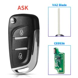 KEYYOU ASK/FSK 433Mhz ID46 Modified Car Key For Peugeot 306 407 807 Partner For Citroen C2 C4 C5 C6 Berlingo Picasso Ce0536