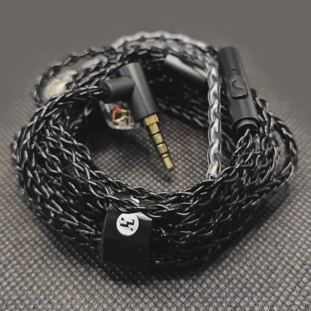 JCALLY JC08S 8 Shares QDC 2Pin 0.78mm MMCX Earphone Upgrade Cable with Mic for KZ EDX Pro ZSN PRO X ZST PRO X ZSX PRX Castor ZSN