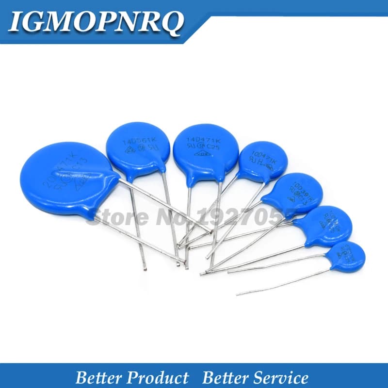 10PCS Varistor Series 7D 10D 14D 10D471K 7D220K 7D431K 10D101K 10D330K 10D621K 10D561K 14D471K 14D220K Resistor Piezoresistor