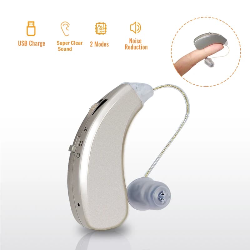 Rechargeable Hearing Aids Mini Audifonos Wireless Inner Ear for Elderly Mild to Moderate Loss Sound Amplifiers Drop Shipping