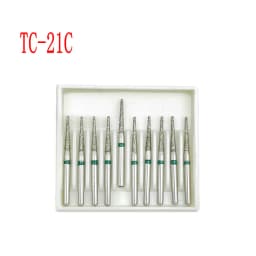 10pcs/box 1.6mm Shank Dental Diamond Burs Drill FG Diamond for High Speed Handpiece Burs Dentist Drills