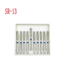 10pcs/box 1.6mm Shank Dental Diamond Burs Drill FG Diamond for High Speed Handpiece Burs Dentist Drills