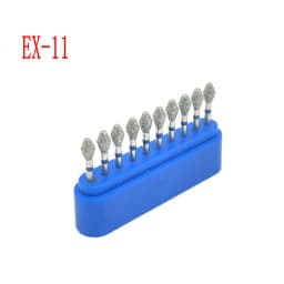 10pcs/box 1.6mm Shank Dental Diamond Burs Drill FG Diamond for High Speed Handpiece Burs Dentist Drills