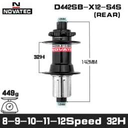 Novatec D041SB D042SB Hub MTB Bicycle Disc Card Brake Hub 28/32/36 Holes Red Black 8/9/10/11 speed Mountain bearing Hubs