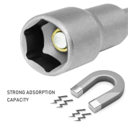 6mm~19mm 1pcs Power Nut Driver Set Magnetic Standard Socket Wrench 65mm 1/4" Hex Shank Power Tools Power Drills Impact Drivers