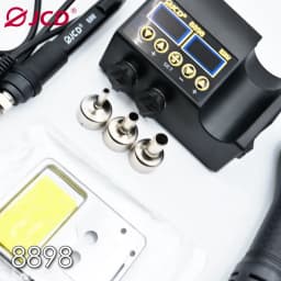 750W SMD Rework Soldering Station 2 in 1 Soldering Iron Hot Air Welding Station LCD Digital Display For BGA PCB IC Repair 8898