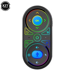New G11 Air Mouse Google Voice Microphone RGB Gyro Mini Sensor Remote Control Backlight IR Learning 2.4G Wilress Rechargeable