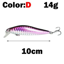 OUTKIT 1pcs Fishing Lure Minnow 7g10g Sinking Artificial Bait 3D Eyes Plastic Wobblers Tackle Pesca Far-casting Magnet System