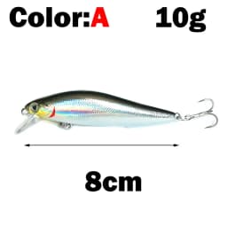 OUTKIT 1pcs Fishing Lure Minnow 7g10g Sinking Artificial Bait 3D Eyes Plastic Wobblers Tackle Pesca Far-casting Magnet System