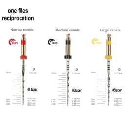 Dental Reciprocating Files 25mm R25/R40/R50 Only One Files Reciprocation NITI File Dental Endodontic Dentistry Endo Instrument