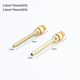 2Pcs/lot Large and Small Diameter Hot Melt Glue Gun Nozzle 2.0x70mm 3.0x50mm 2.0x50mm Pure Copper Long Short Glue Gun Nozzle