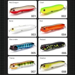 Hunthouse Pencil Fishing Lure Surface Darter Bait 11/13cm Top Quality Pencil Fish Bass Pike Lure Crazy Snake Head Holographic