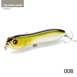 Hunthouse Pencil Fishing Lure Surface Darter Bait 11/13cm Top Quality Pencil Fish Bass Pike Lure Crazy Snake Head Holographic