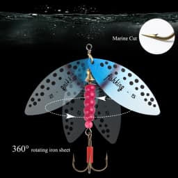 NGB Spinner Bait 4.4g 7.1g 12.6g 17.7g 26.2g Spoon Lures Pike Metal With Treble Hooks Arttificial Bass Bait Fishing Lure