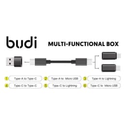 BUDI Multi-function Smart Adapter Card Storage Data TF Types Cable USB Box 6 KIT SD Memory Card SIM Multi-Cable Reader Cable