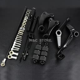 Motorcycle Black Forward Controls Complete Kit Pegs Levers Linkages For Harley Sportster XL883 XL1200 2004-2013 2014-2021 2022