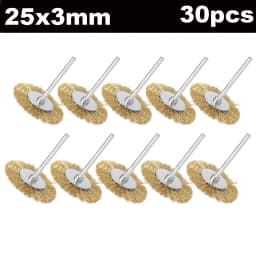 30/50PCS Crimped Brass Wire Wheel Brushes Wire Brushes Set For Accessories Rotary Tools Polish Clean For Dremel Rotary Grinder