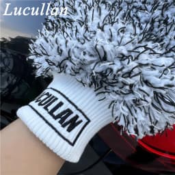 Lucullan Two Bucket Method Microfiber Gloves 3 Colors Premium Car WashMitt LARGE Size Special Customized For Car Washers
