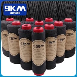 Braided Kevlar Line Black 50-1500 Lbs Fishing Assist Rope High Strength Kite Flying Line Outdoor Camping Hiking Refractory Rope