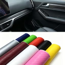 500mm X 2000mm 3D Carbon Fiber Vinyl Car Wrap Sheet Roll Film Car Stickers and Decals Motorcycle Car Accessories Automobiles