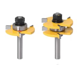 Tongue and Groove Router Bit Set 1/4' X 1/4' - 1/2' Shank Shaker Woodworking Chisel Cutter Tool