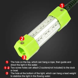 100W 150W DC 12V Green White Squid IP68 High Power Fish Attractant Bait Lure Night Submersible Underwater LED Fishing Light