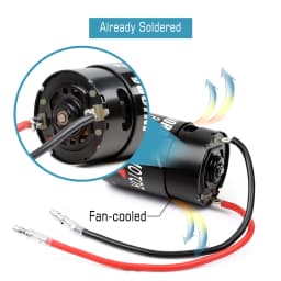 INJORA 550 Brushed Motor Waterproof 12T 21T 29T 35T 55T for 1:10 RC Crawler Axial SCX10 AXI03007 JL 90046 Slash TRX4 TRX6