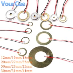 10pcs/lot Piezoelectric Piezo Ceramic Wafer Plate Sounder Buzzer Loudspeaker Sensor Dia 12MM/15MM/18MM/20MM/27MM/35MM/50MM/23MM