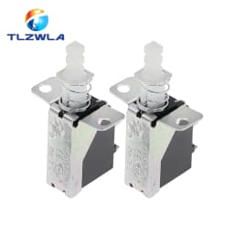 5PCS Straight Key Self-Locking switch KCD-A10 SW-3 A04 Power Switch 2Pin Outer Spring 5A For Range Hood