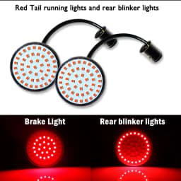 iJDM White/Amber 1157 Full LED Turn Signal Light Bulbs For Davidson Touring Electra Glide Road King Sportster Motorcycles