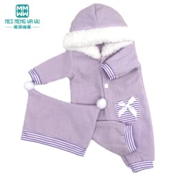 Clothes for Doll Fit 43-45cm Toy New Born Doll Accessories Fashion Knitted Suit, Cartoon Suit