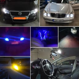 OXILAM 2Pcs Canbus T10 W5W LED 3014 24-SMD Side Position Parking Light Bulb for Volkswagen Golf Tiguan Jetta City Touran Passat