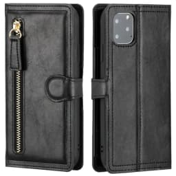 Luxury Leather Zipper Flip Wallet Case For iPhone 16 Pro Max 15 14 13 12 11 SE 2020 2022 Card Holder Stand Cover