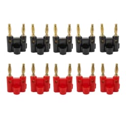 10Pcs/5Pair Double Row 4mm Banana Plug Audio Speaker Connector Twin Banana Plug Amplifier Terminal Couple Banana Socket Adapter