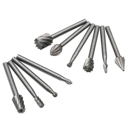 10pcs HSS Routing Router Bits Burr Rotary Tools Rotary Carving Carved Knife Cutter Tool Engraving Wood Working Used for Dremel
