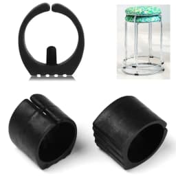 10pcs/Set U Shaped Black Chair Leg Pad Non-Slip Anti-Front Tilt Damper Stool Floor Protector Durable Plastic Tube Caps Useful