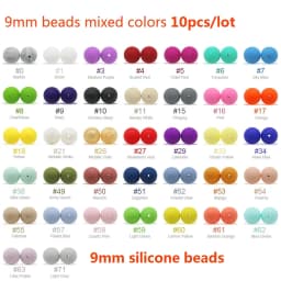 Cute-idea 10pcs/Lot Silicone Beads Teether Pacifier Nursing Chain Food Grade Teething Handmade Chewable Accessory Baby Product