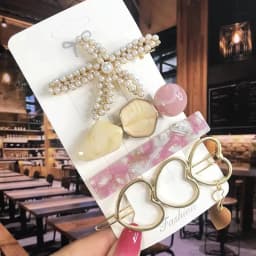 Pearl Crystal Acrylic Hair Clips Set for Women Retro Geometric Barrettes Hairpin Girl Hair Accessories Fashion Jewelry