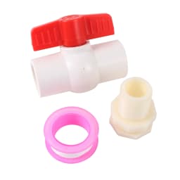 1/2" 3/4" ABS Plastic Water Tank Connector with PVC Ball Valve Fish Tank Aquarium Outlet Bucket Connector Drain Pipe Fitting
