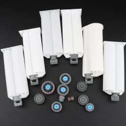 5pcs Epoxy Resin Gun Dual Cartridges Plastic Resin Mixer Dual Cartridges Suitable for 1:1 2:1 10:1 50mlAB Glue Gun