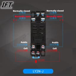 5set Relay LY2NJ 12V 24V 36V 220V 110V AC DC Small relay 10A 8PIN Coil DPDT With Socket Base