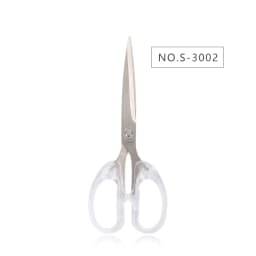 JIANWU 1pc Simplicity Transparent Handle Stationery Scissors Home Furnishing Soft Decor Journal Cutting Tools Office Supplies