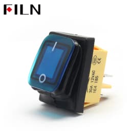 ON-OFF 20A/250V Heavy Duty 4 Pin DPST IP67 Sealed Waterproof T85 Auto Boat Marine Toggle Rocker Switch with LED 12V 220V 30x22