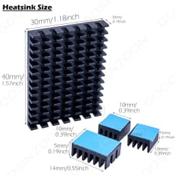 4Pieces/Lot Raspberry Pi 4 B Heatsink, Raspberry Pi Heatsink Aluminum Heatsink with Thermal Tape for Raspberry Pi 4 Model B