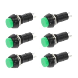 6PCS PBS-11A PBS-11B 12mm self-locking / Self-reset Plastic Push Button Switch Latching Momentary Switchs 3A 250V AC 2PIN 6Color