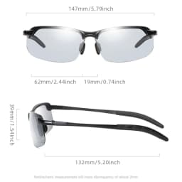 Vintage Photochromic Sunglasses Men Fashion Rectangle Polarized Sun Glasses Male Driving Chameleon Eyewear Night Vision