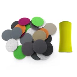 1 Pcs 1 Inch Hand Sanding Block / 5 Pcs 1 Inch Hand Sanding Block + 50 Pcs 1 Inch 25MM Sanding Disc Sandpaper Hook Loop Mixed